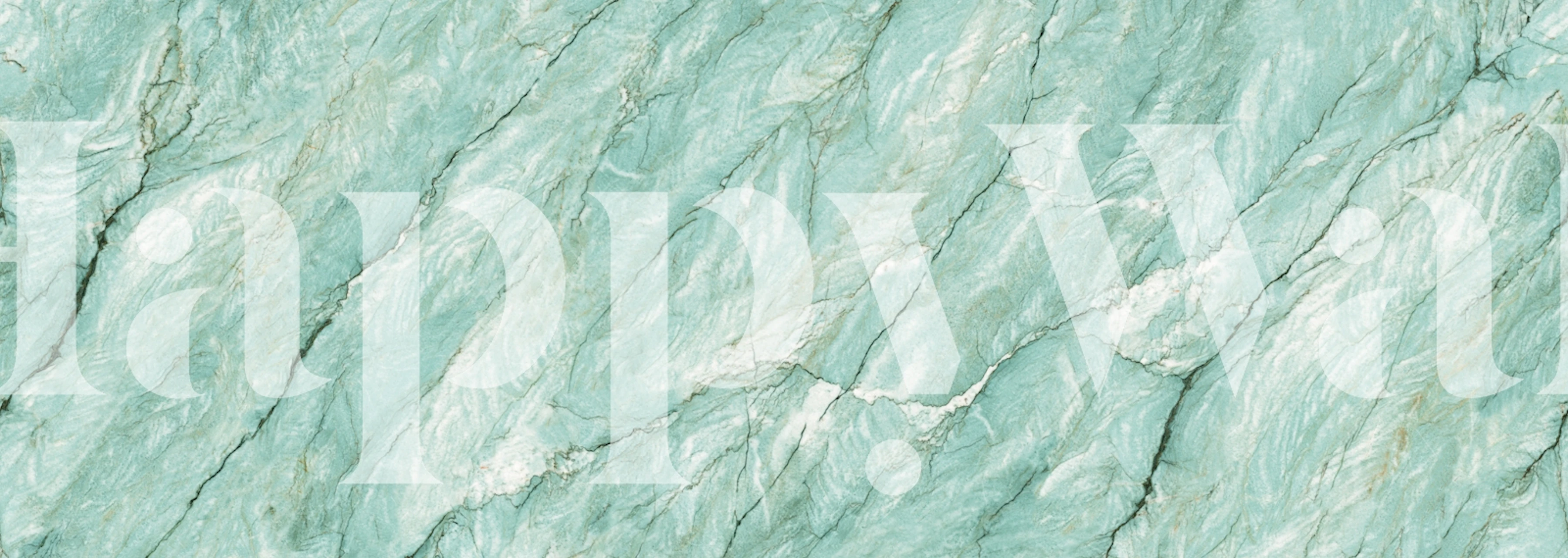 Natural green stone texture wallpaper creating a soothing and modern aesthetic