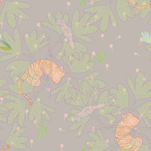 Above and below in dark grey green