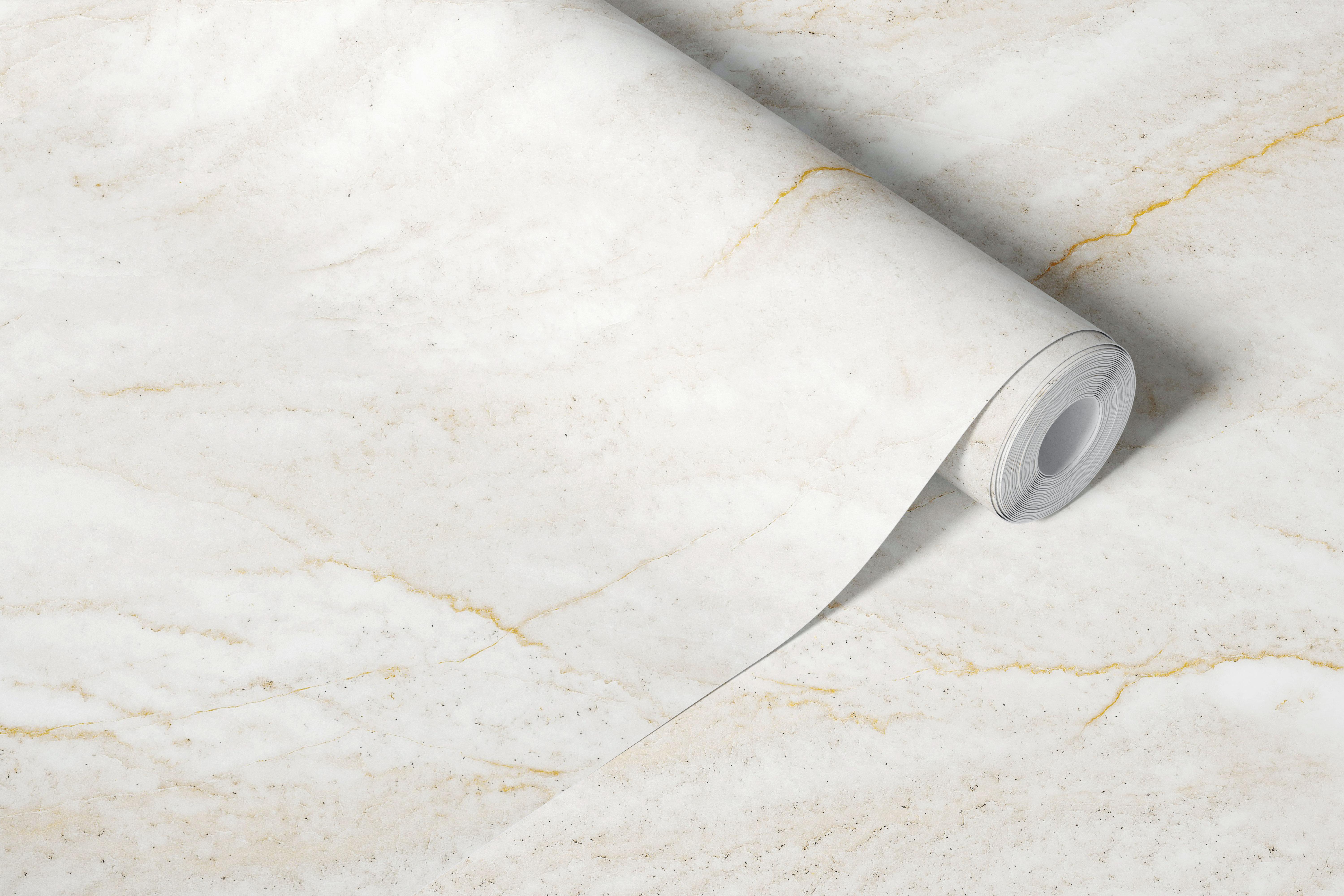 Carta da parati effetto pietra naturale color crema in una stanza moderna