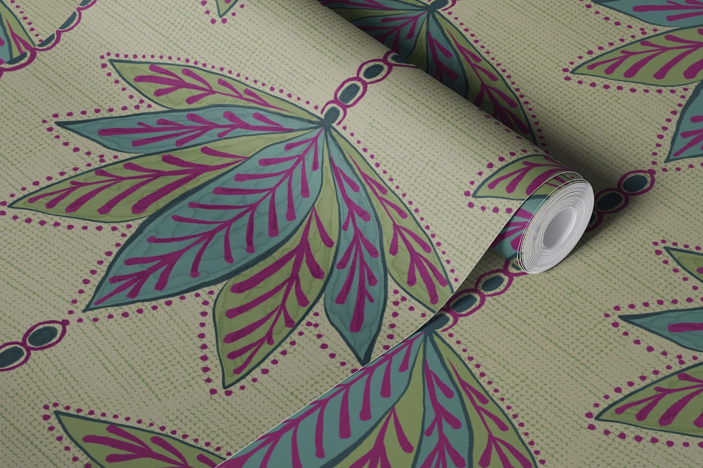 Boho-Chic Palms wallpaper roll