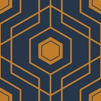 Navy Blue and Desert Sun Honeycomb carta da parati