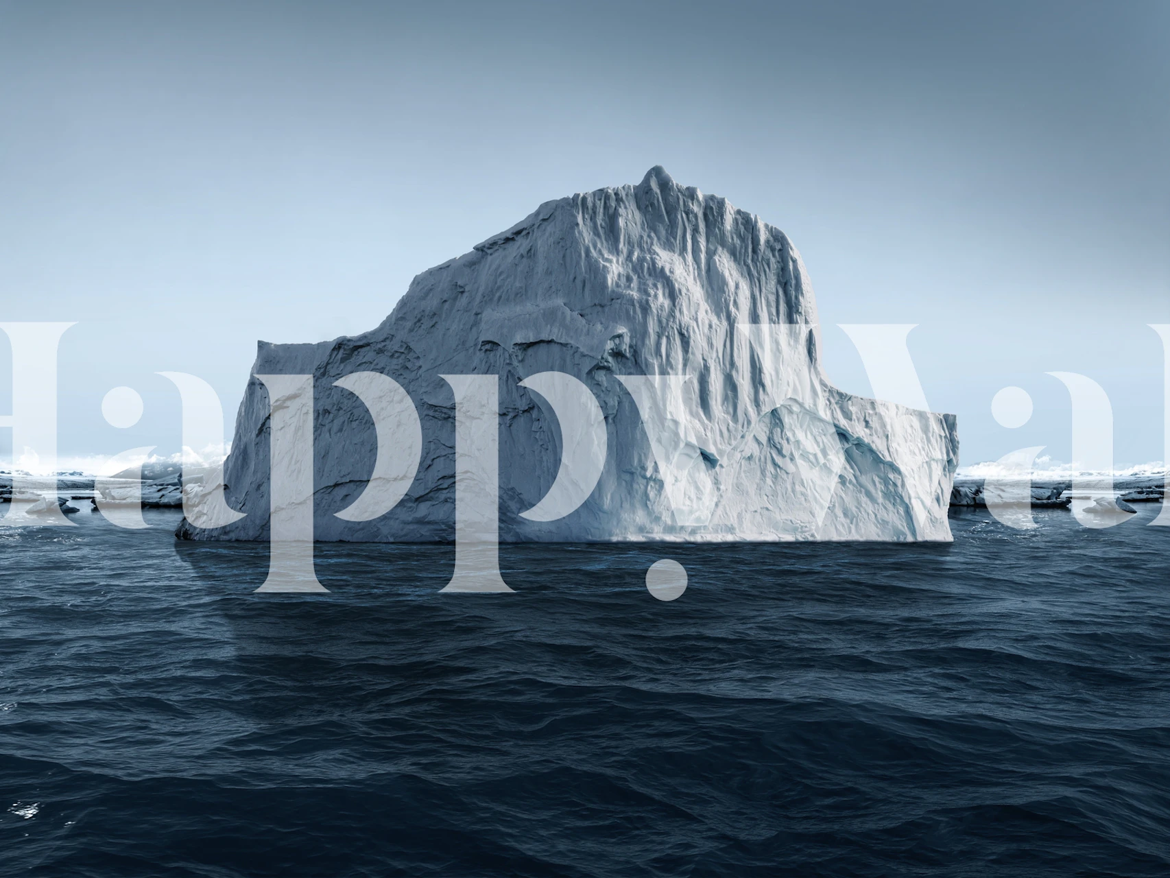 Iceberg Ocean wallpaper in a room