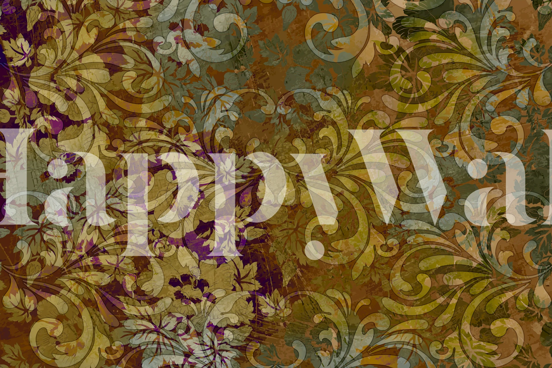 Vintage Botanical Charm wallpaper design