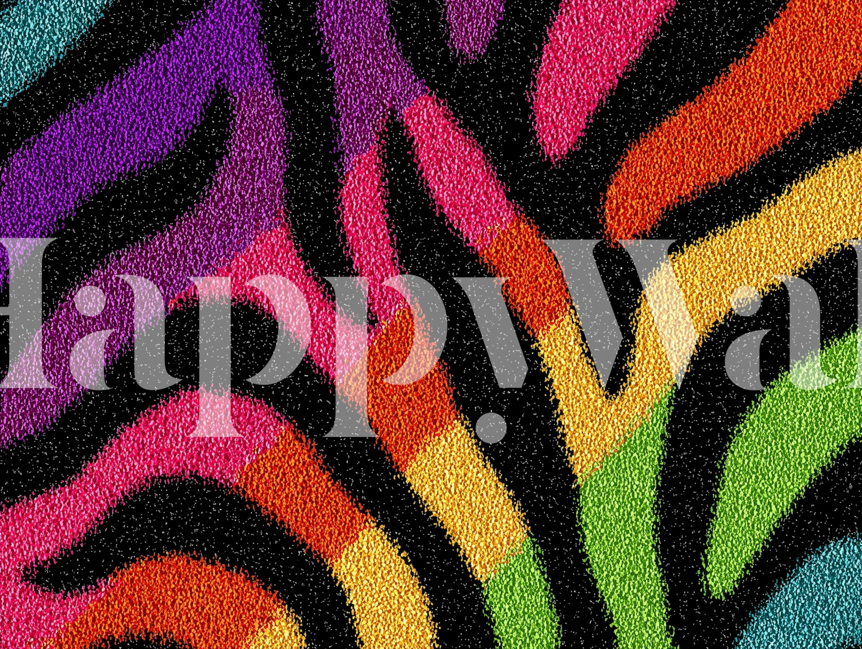 Vivid Zebra Stripes tapet i et rom