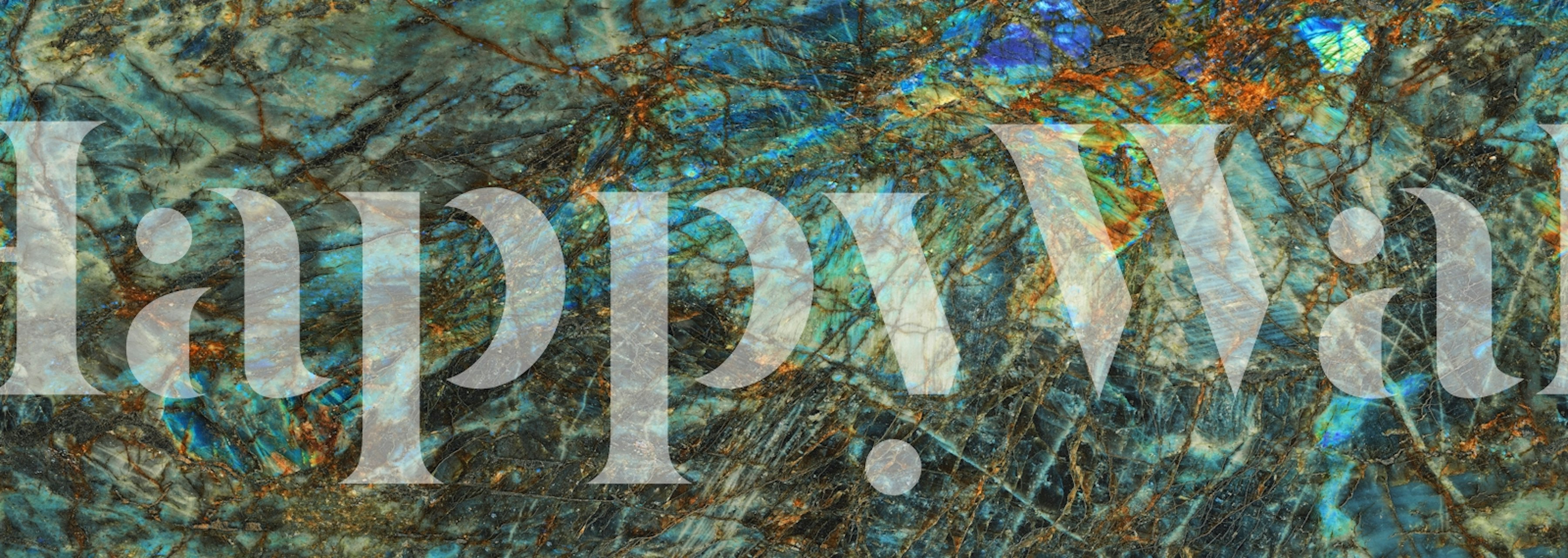 Labradorite Blue Granite wallpaper in a room