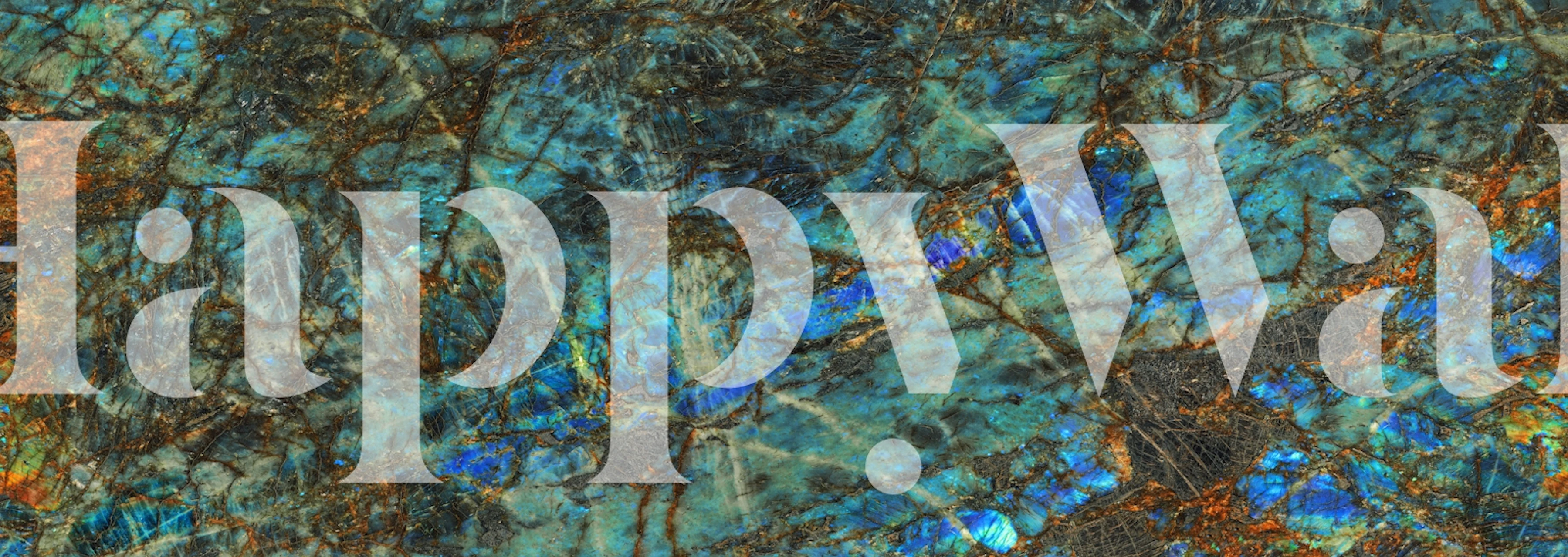 Blue Labradorite Marble Texture tapet i et rom