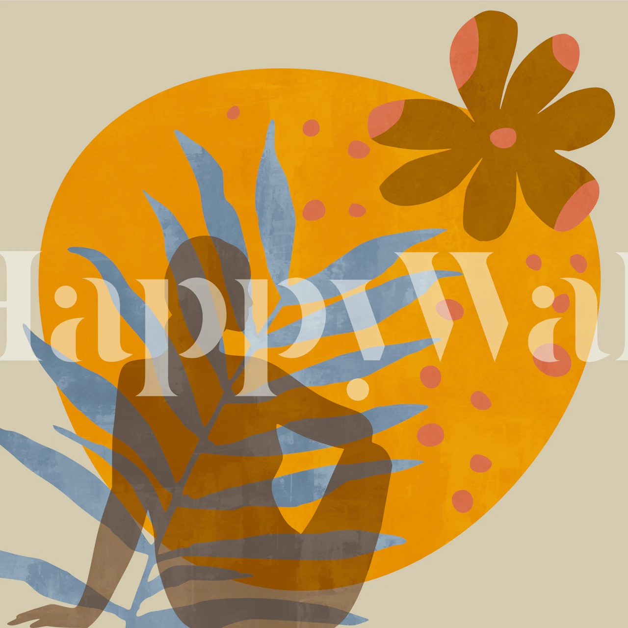 Papel tapiz Golden Hour Reflection en una habitación