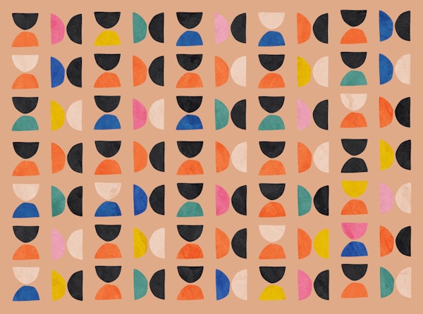 Retro Geometric Delight Cream