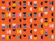 Retro Geometric Delight Orange