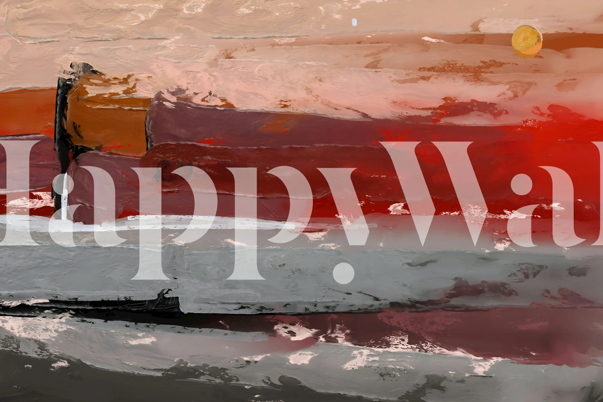 Sunset Serenity Abstract wallpaper in a room