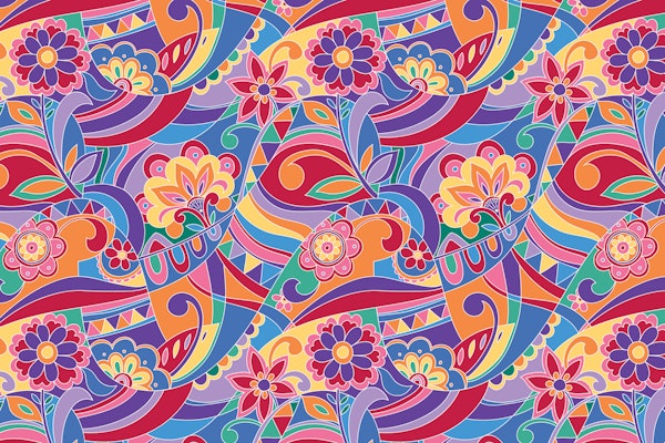 Funky Floral Vortex Bright