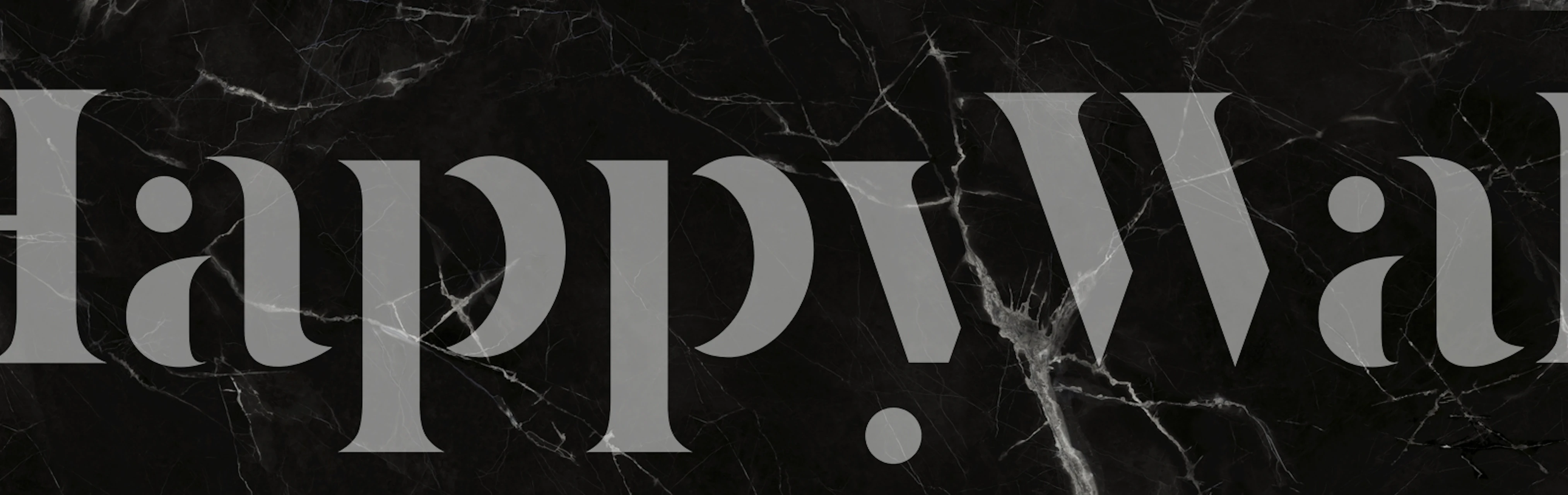 Black marble wallpaper with white veins, modern design