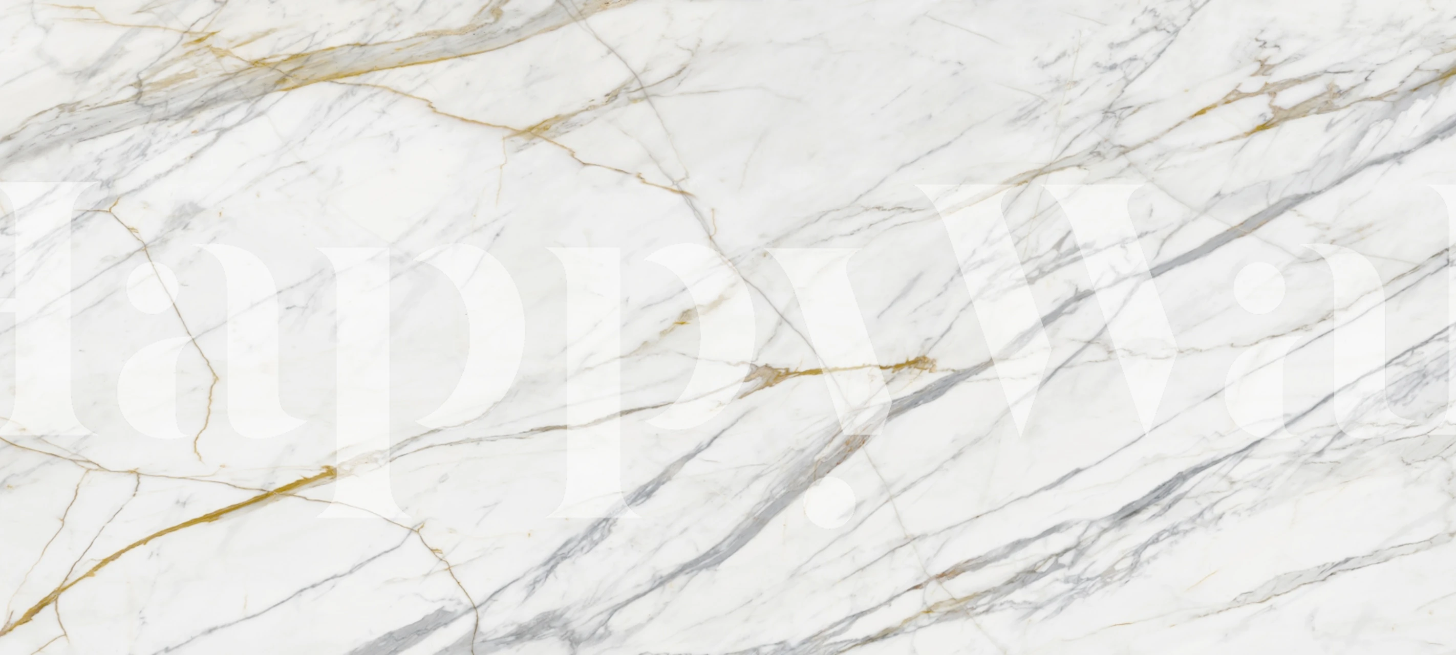 Calacatta Oro Classic Marble wallpaper in a room