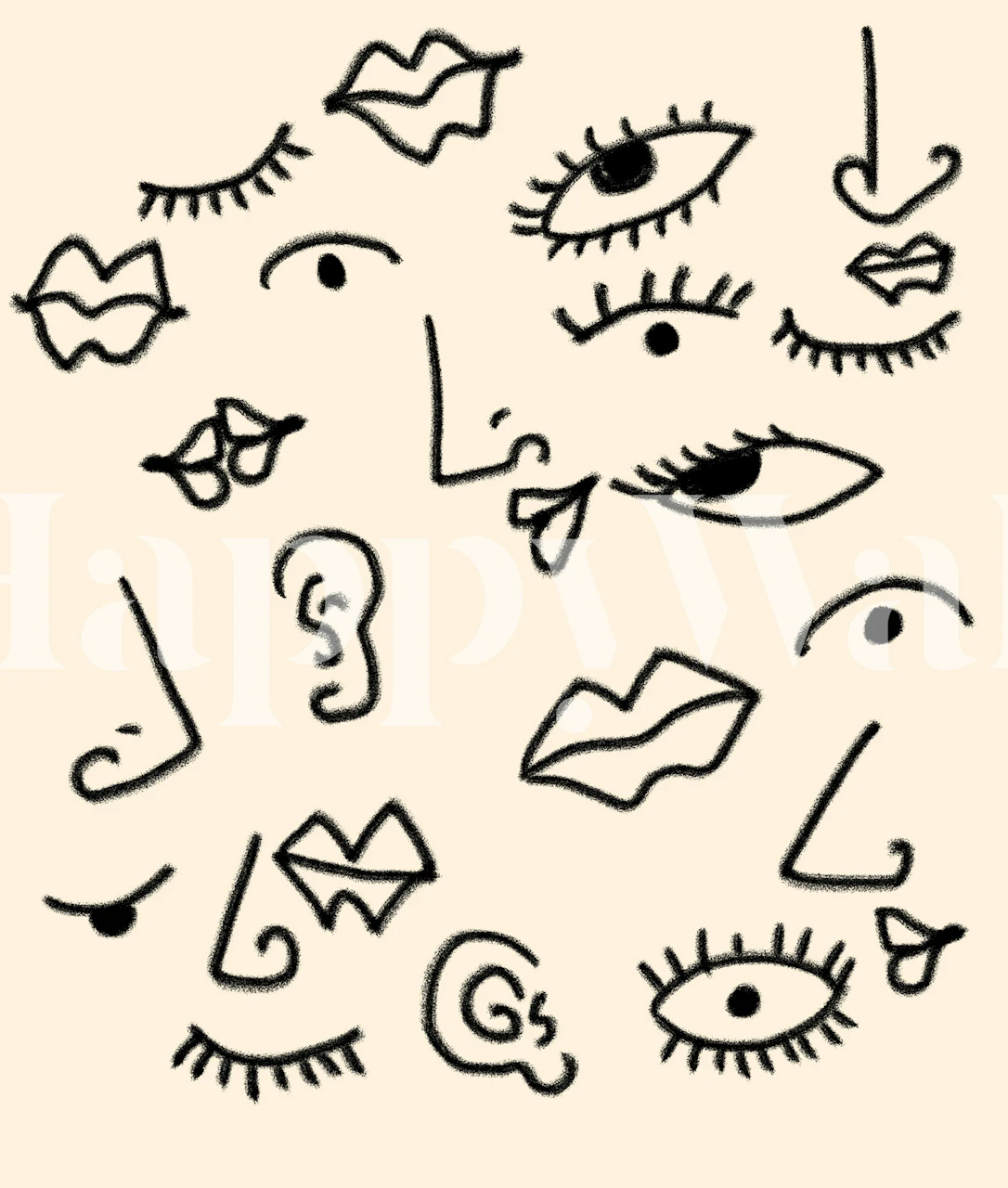 Senses wallpaper featuring expressive faces