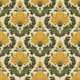 Vintage Ornate Blossoms Yellow Sage