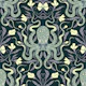 Dark preppy Octopus green grey yellow