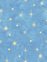 Golden Stars on Baby Blue tapet