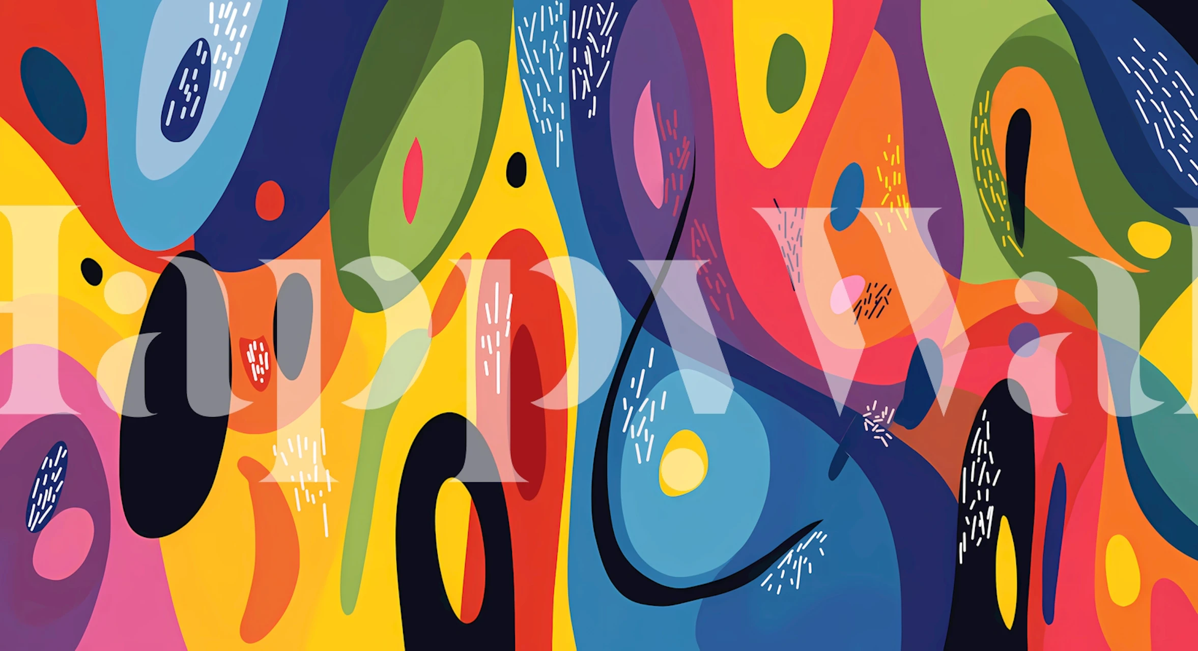 Dynamic Color Fusion wallpaper in a room