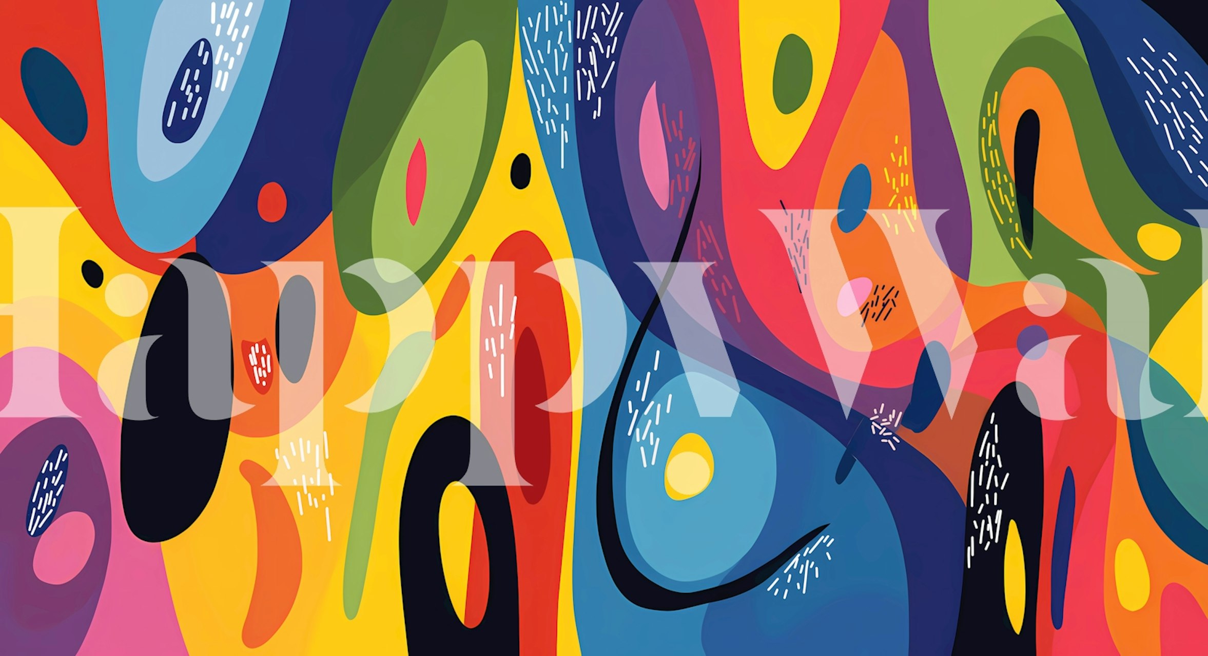 Dynamic Color Fusion wallpaper in a room