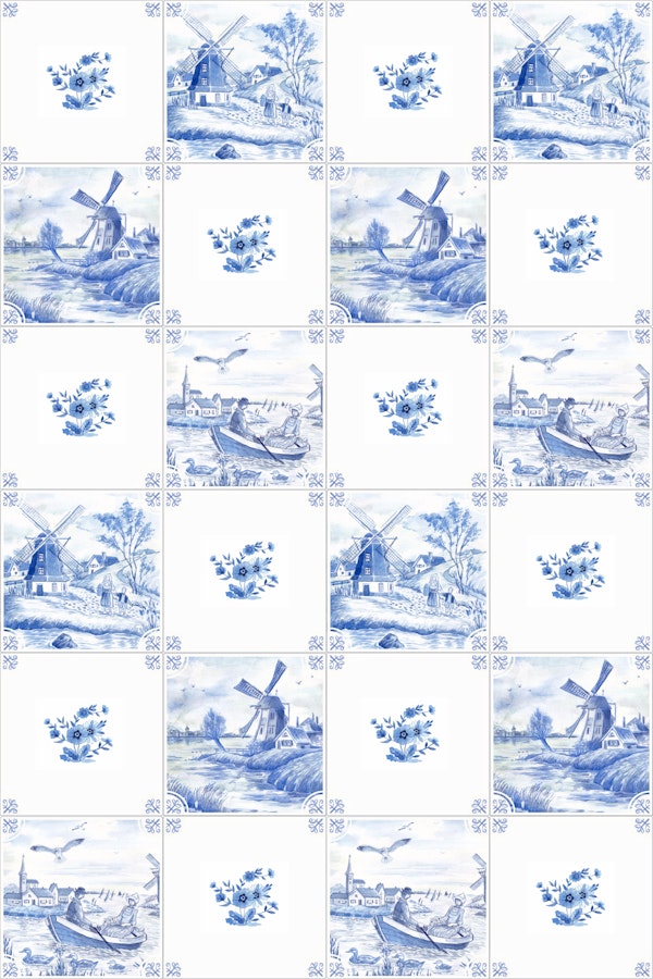 Blue Delft Landscape