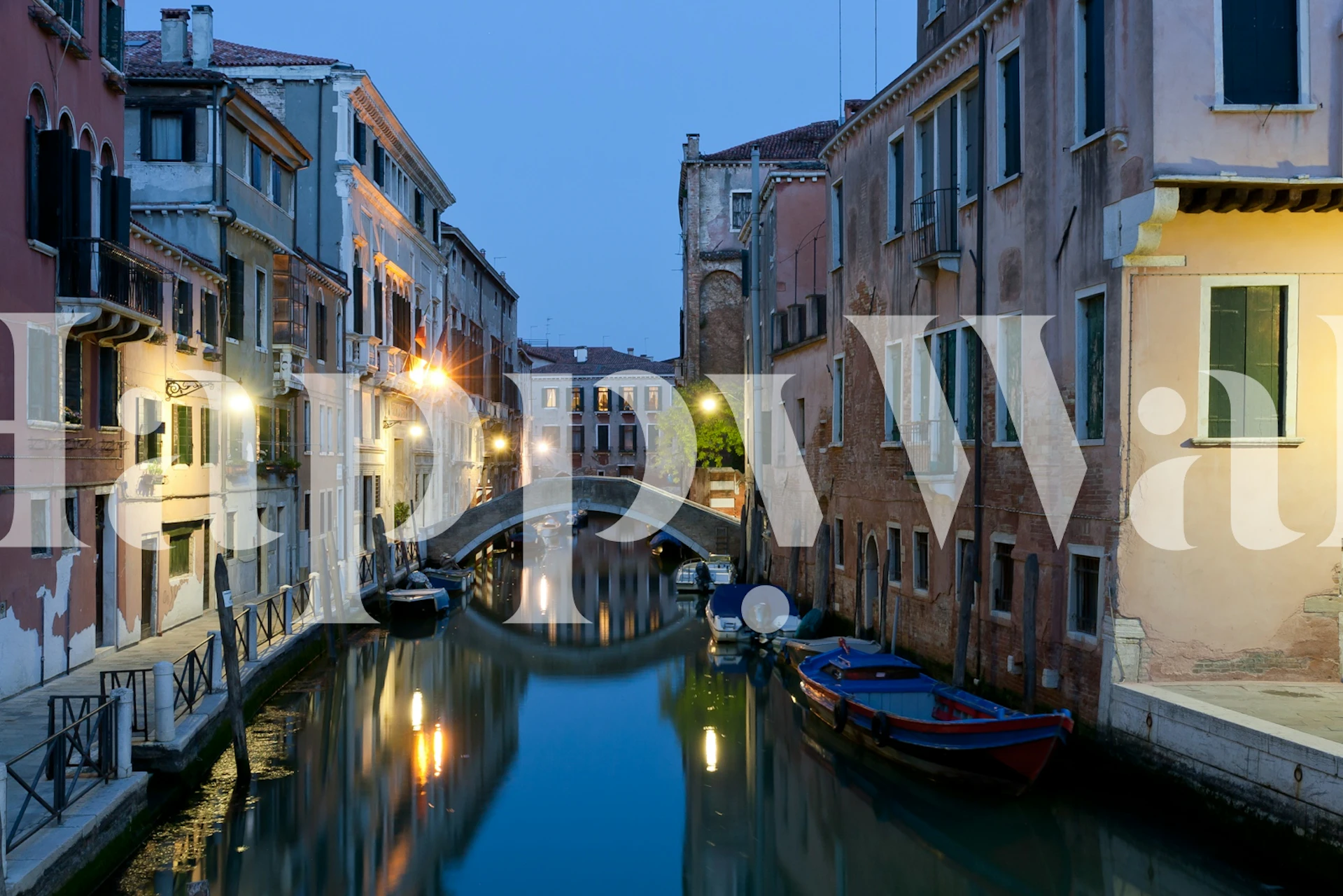 Historic Venice Charm wallpaper in a room