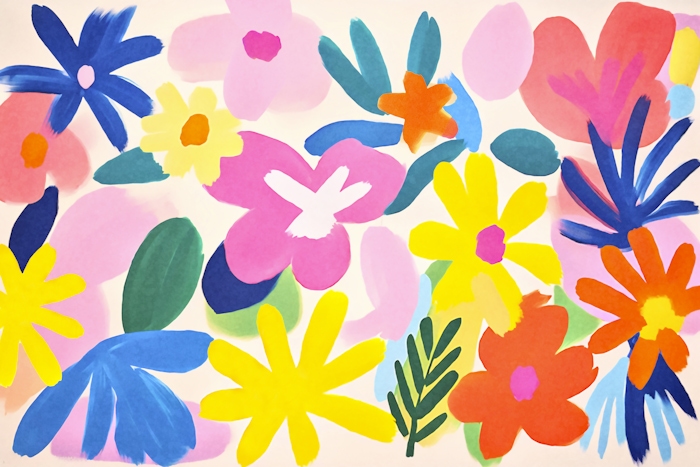 Bright Floral Wallpaper for Kids and Playrooms