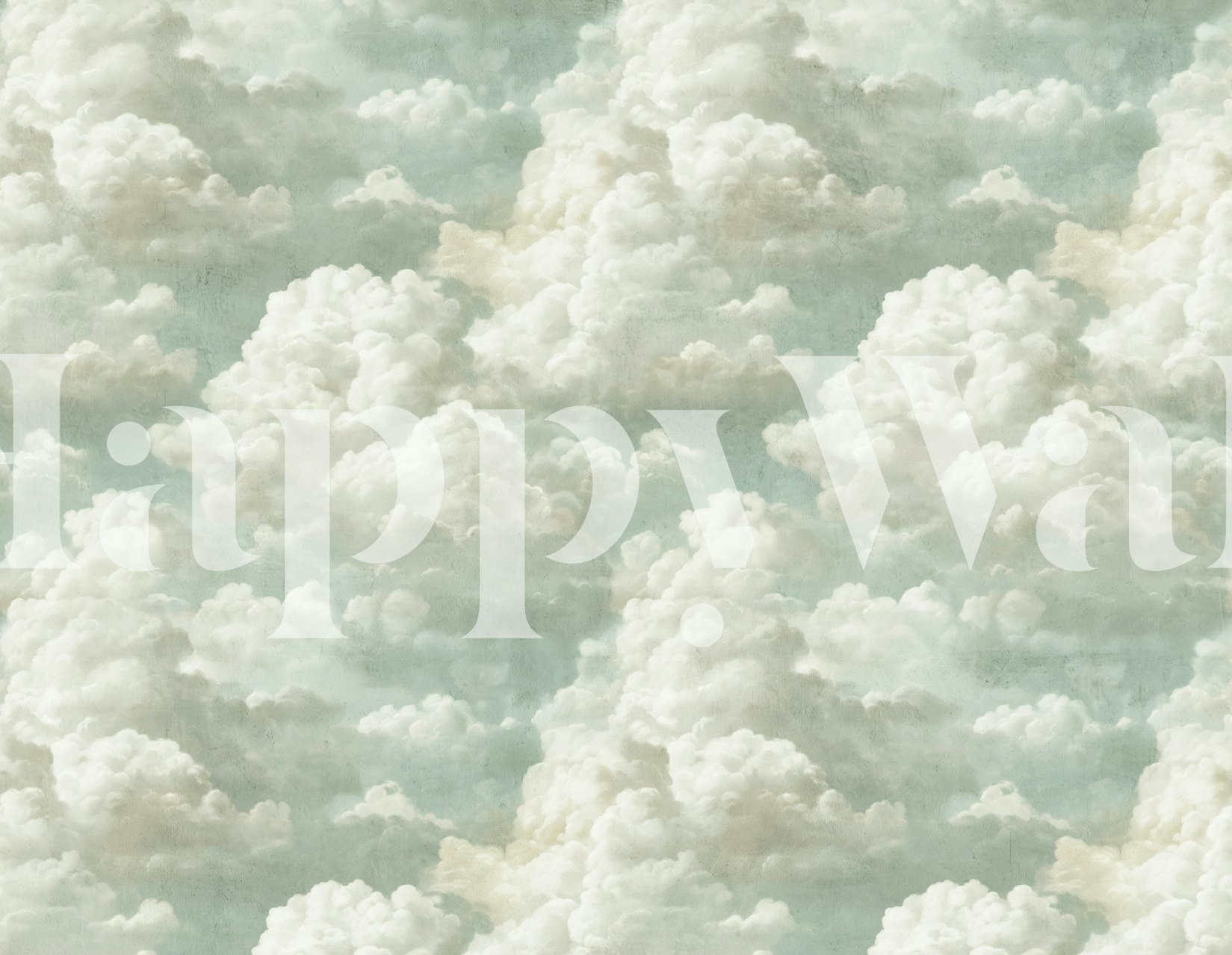 Floating Cloud Dancer Blue wallpaper in room