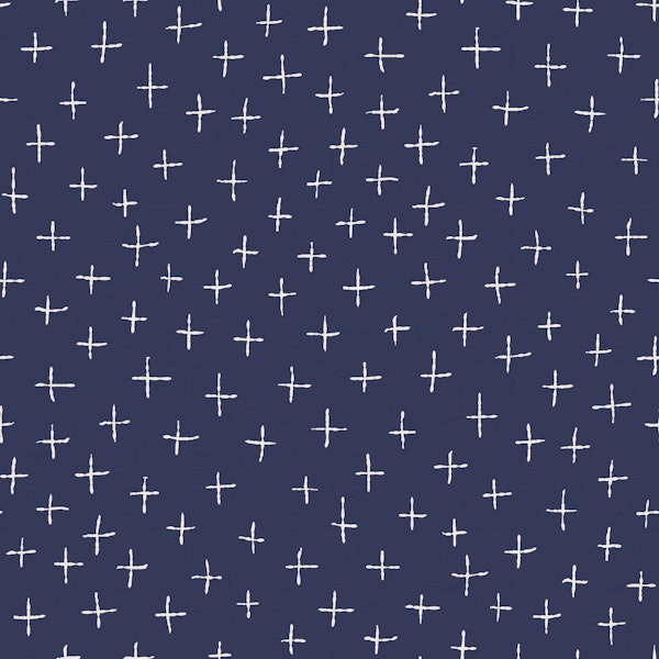 Navy Blue Cross Hatch