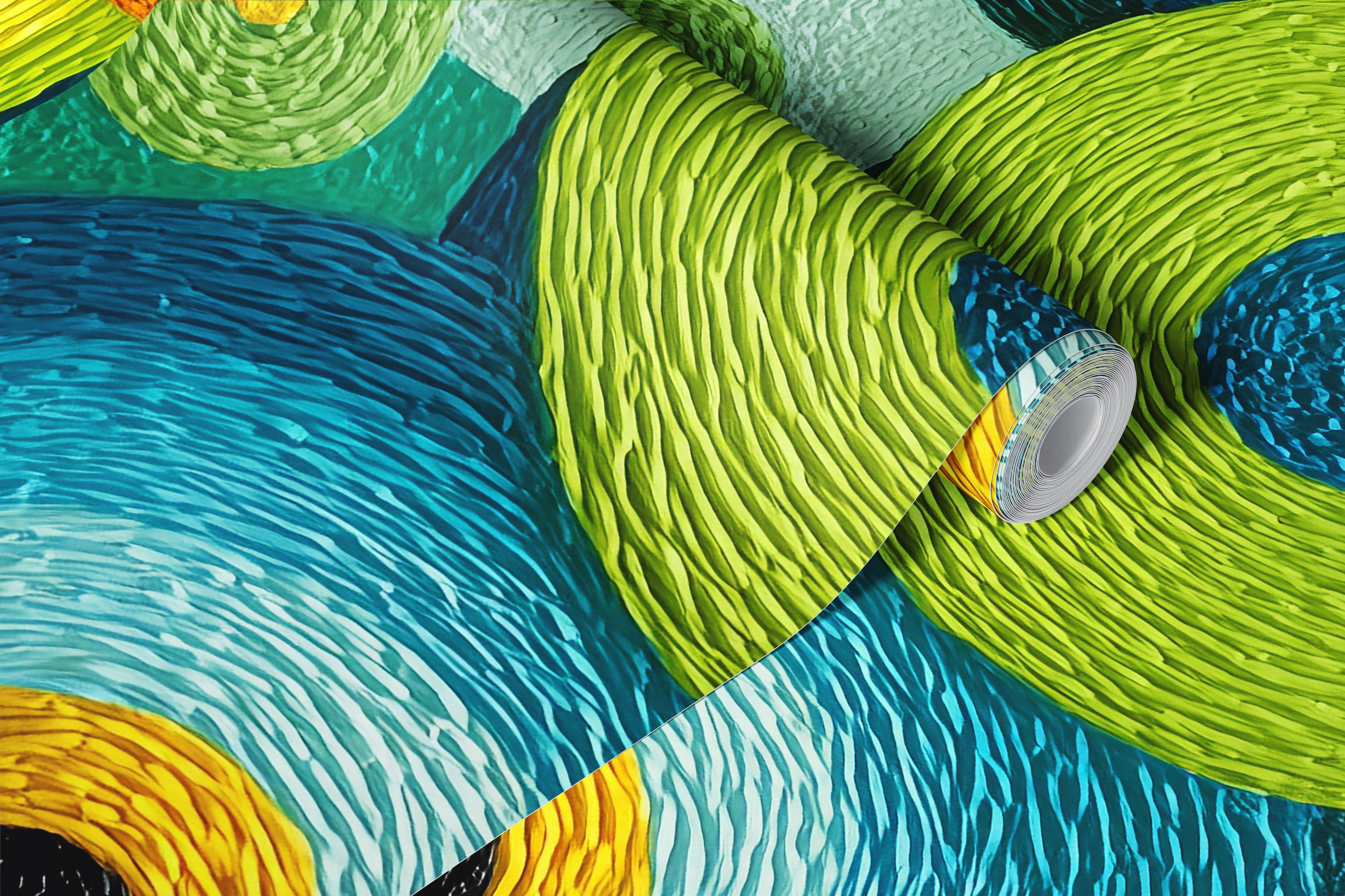 Bold and Bright Textures tapet i et rum