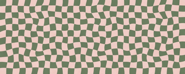 Green and Pink Wavy Checkers