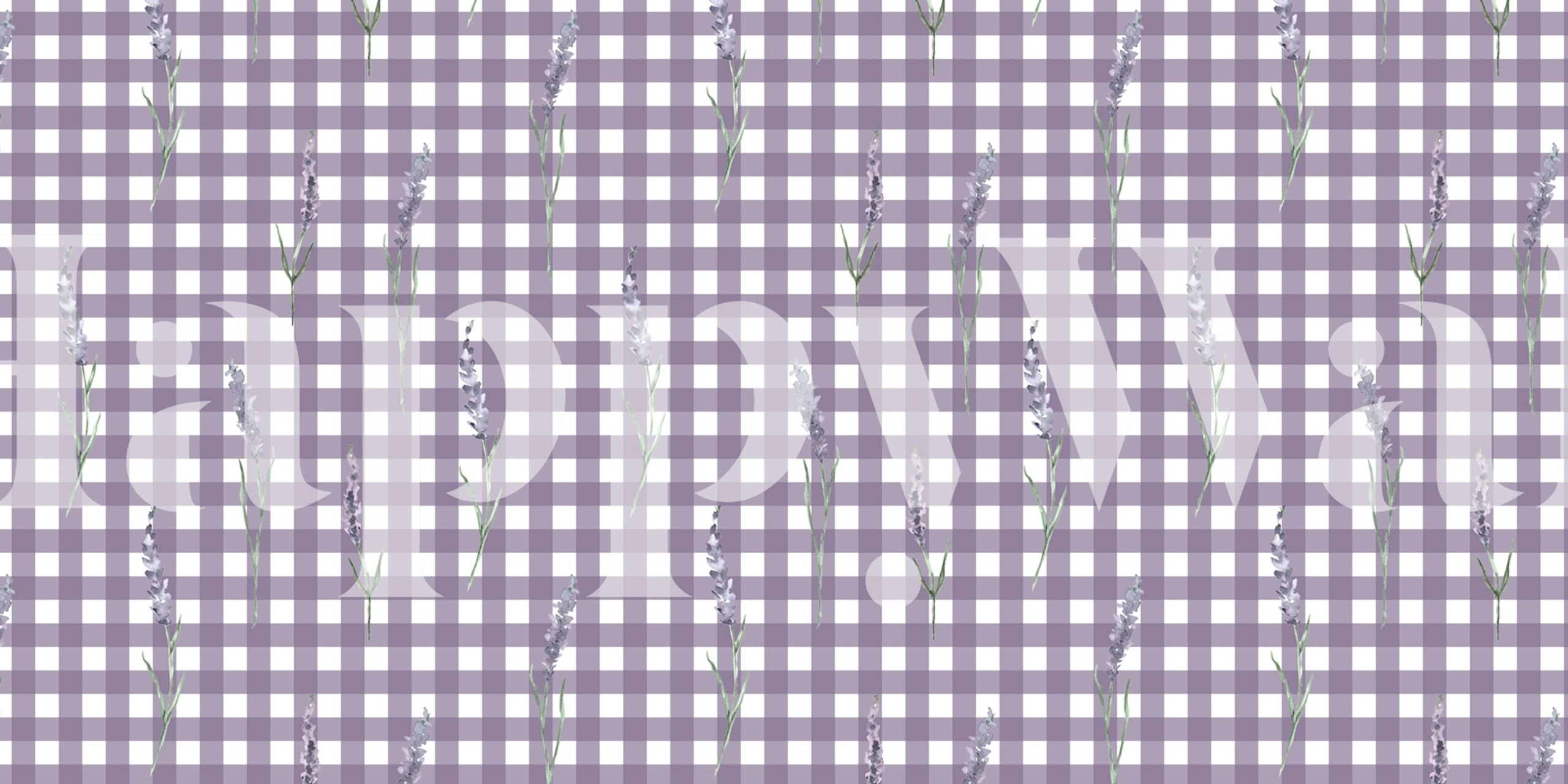 Checkered Lavender wallpaper design i et rum