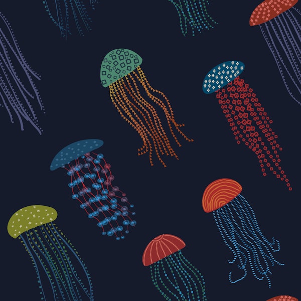 Colorful Jellyfish Parade