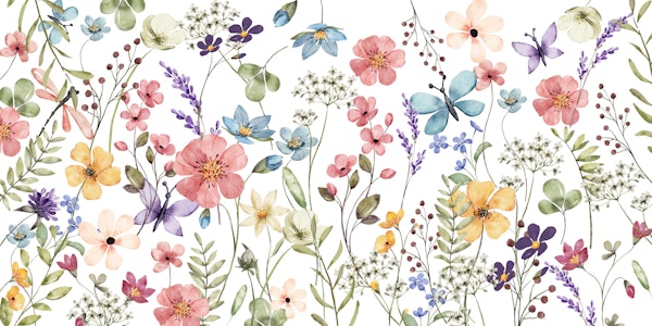 Flower paradise meadow mural