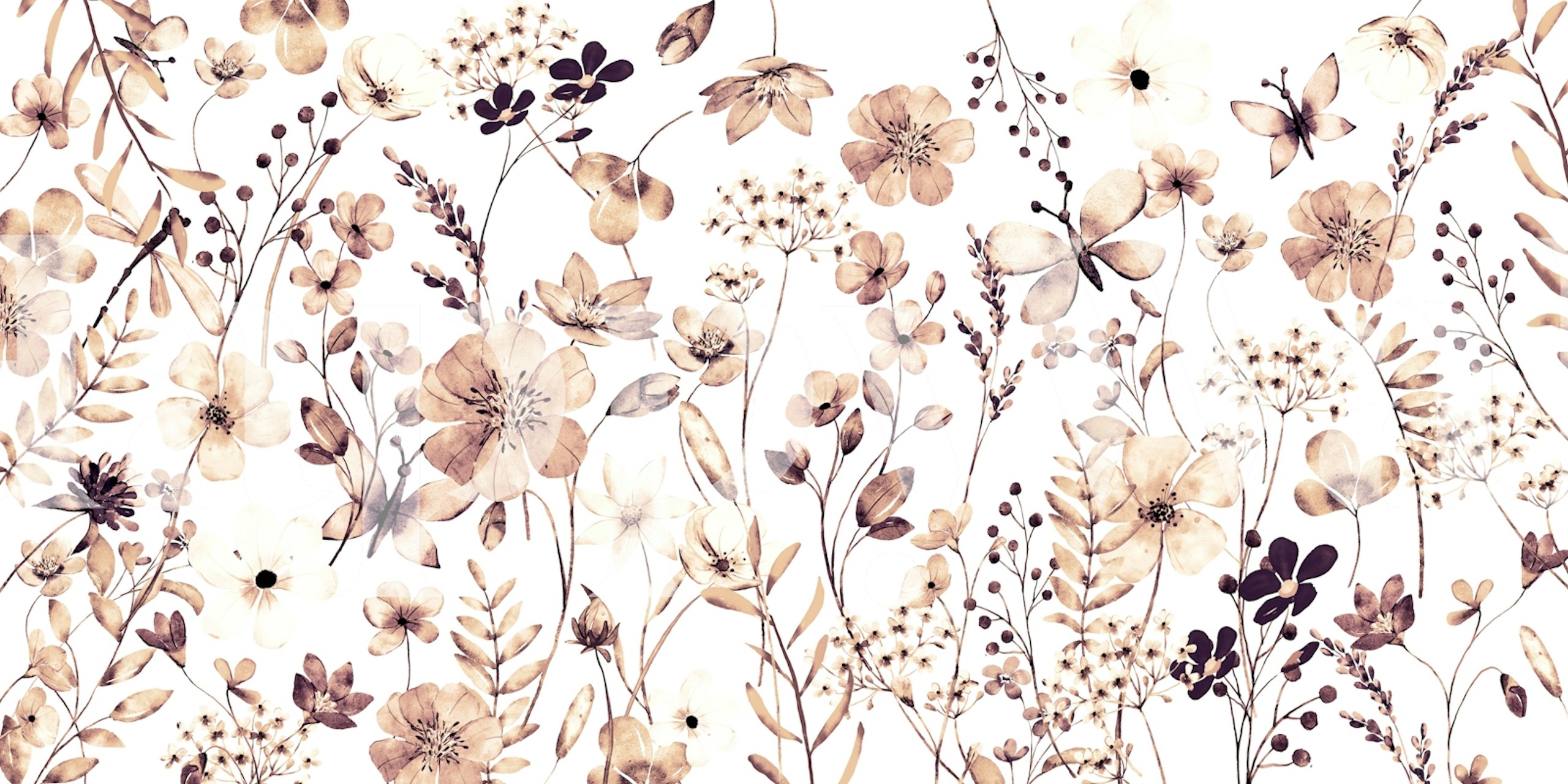 Flower paradise bright sunshine tapet