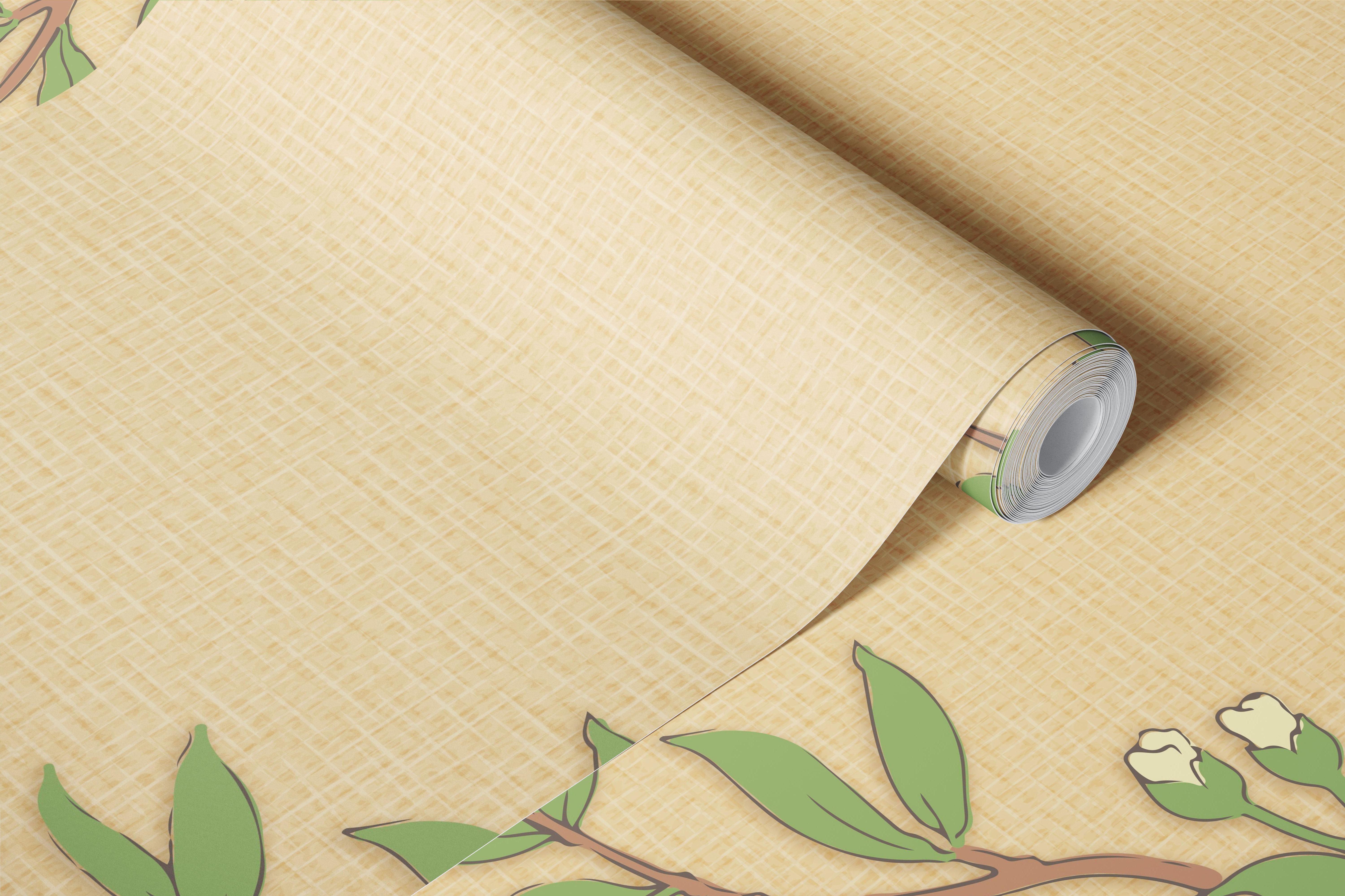 Floral Serenity wallpaper prikazan u sobi