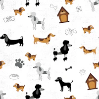Pets dogs life - scale small - pattern tapet
