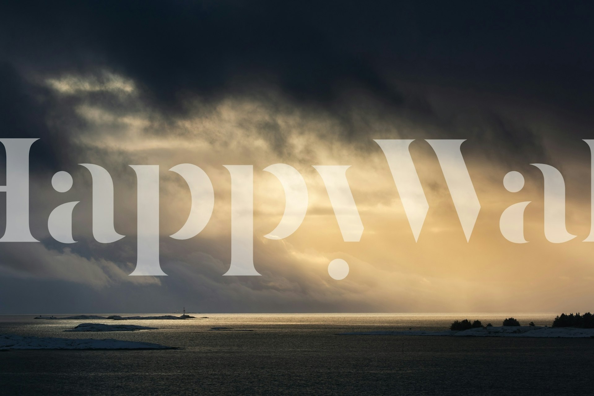 Golden Horizon Serenity-tapet i et rom