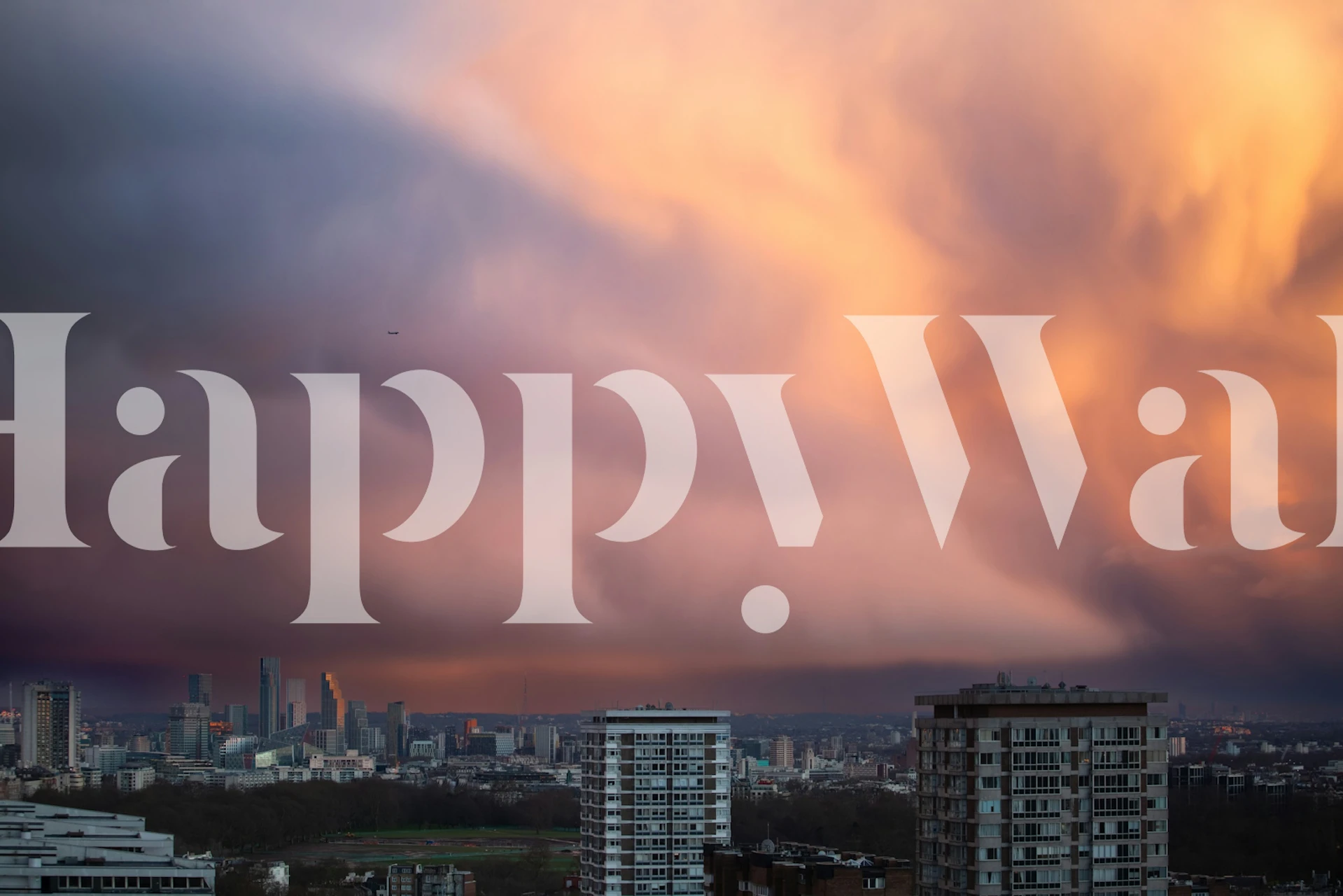 Behang Storm above London in een kamer