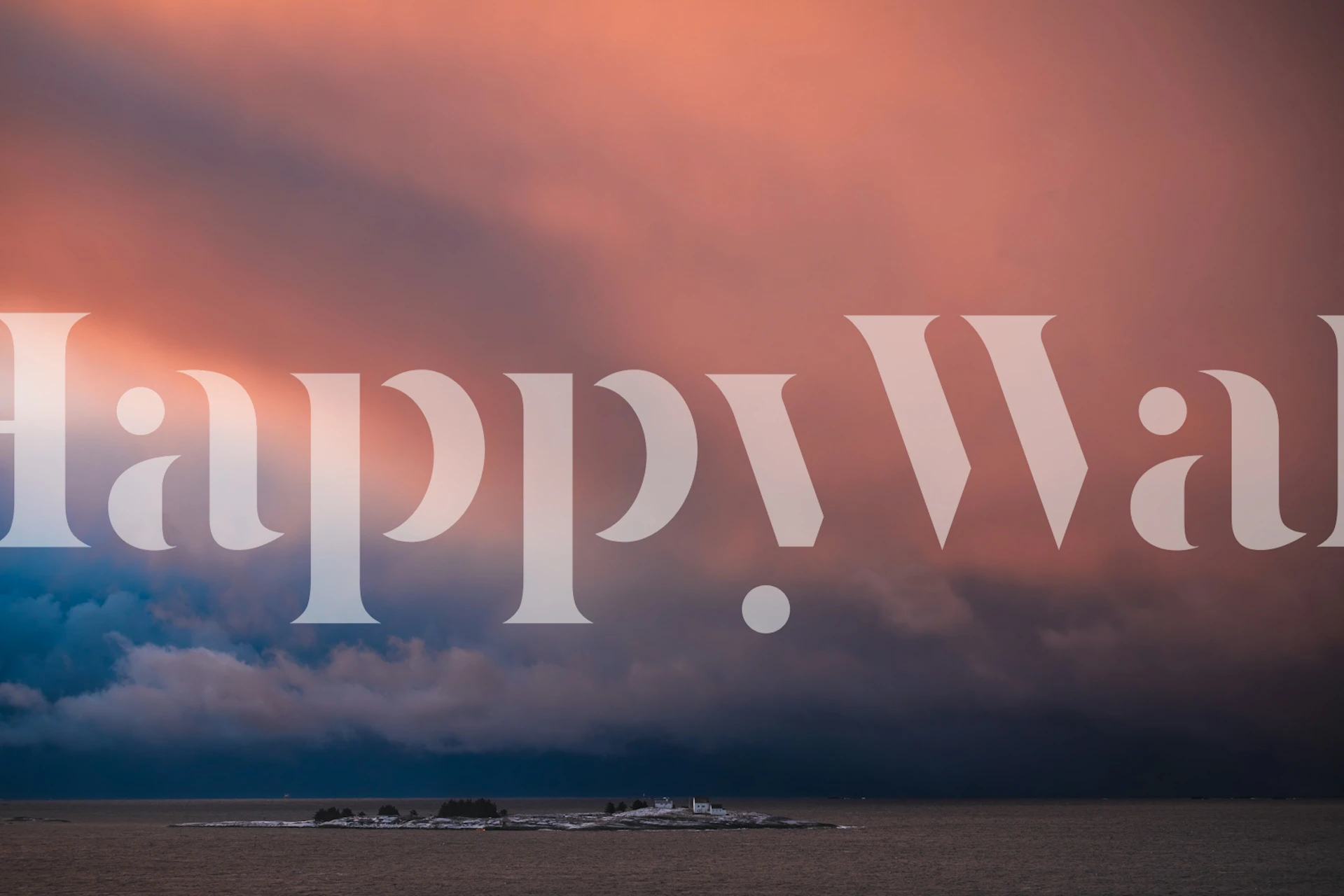 Papel pintado Winter island en una habitación