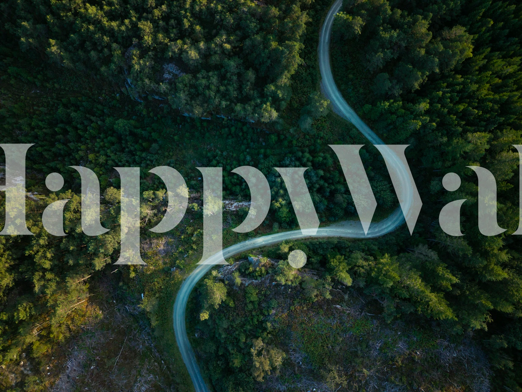 Norwegian roads wallpaper in a room