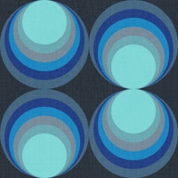 M Retro gradient circles aqua blue wallpaper