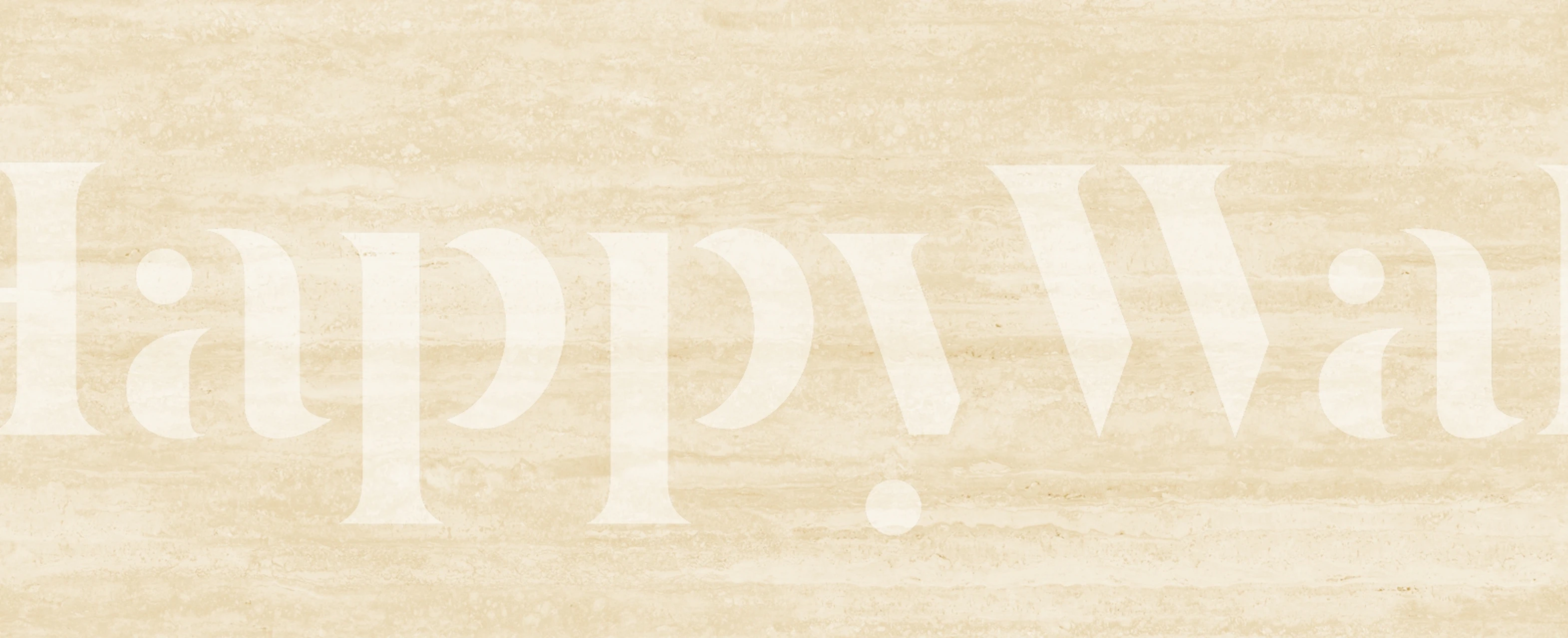 Golden Beige Travertine Stone wallpaper in a room