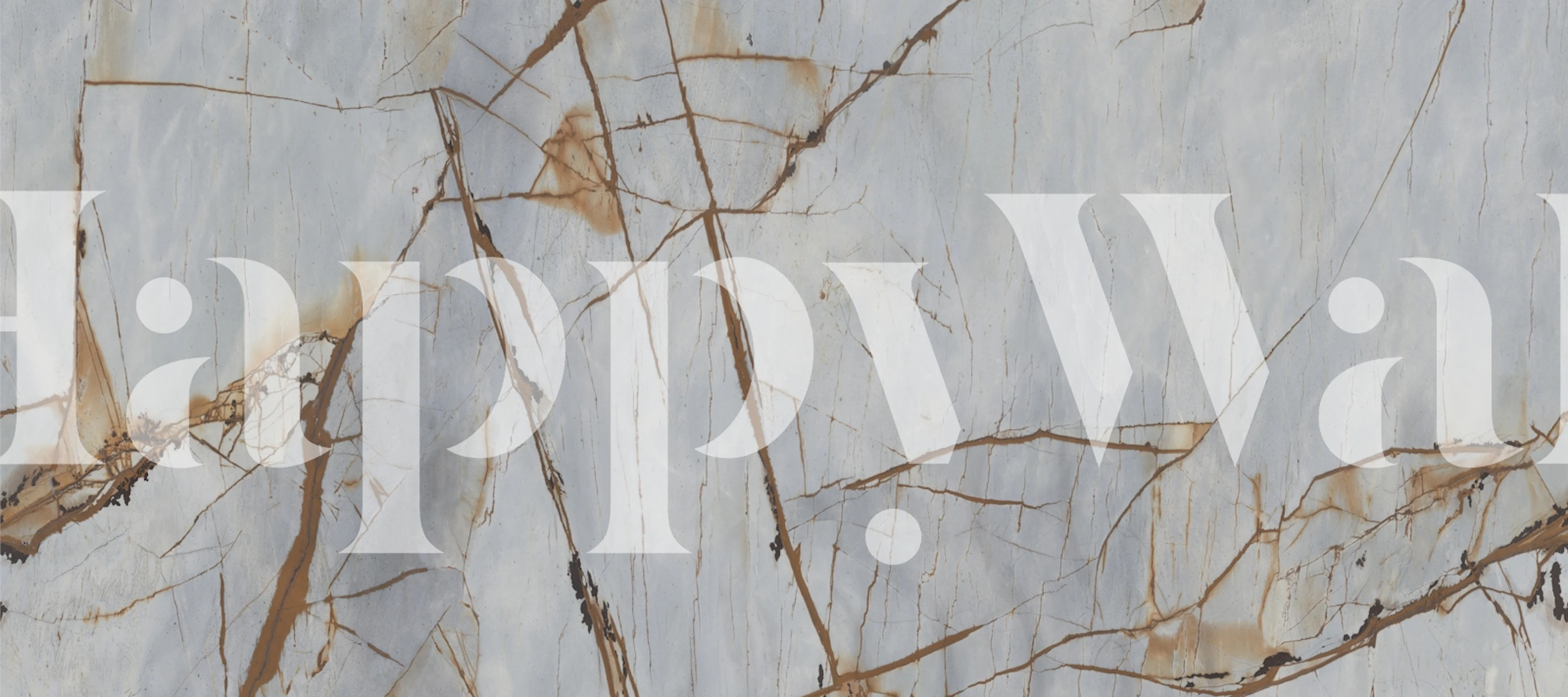 Gray marble texture with metallic veining wallpaper