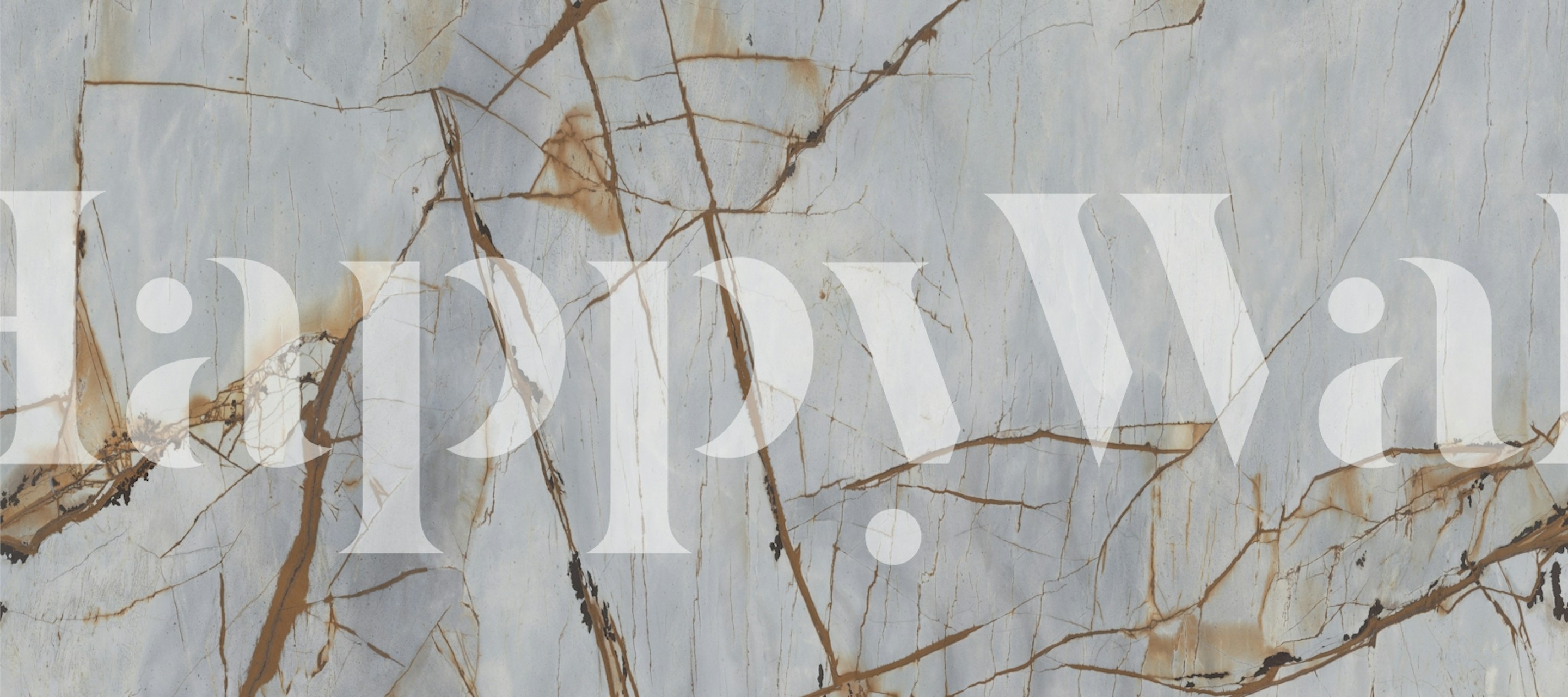 Carta da parati Gray Metallic Stone in una stanza.