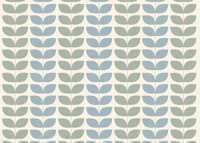 Danish Pattern Sage and BLue carta da parati