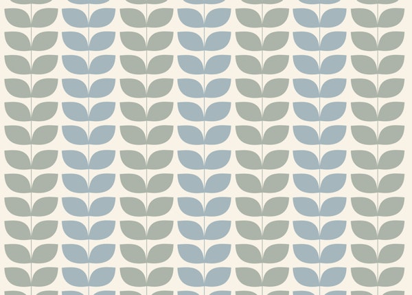 Danish Pattern Sage and BLue