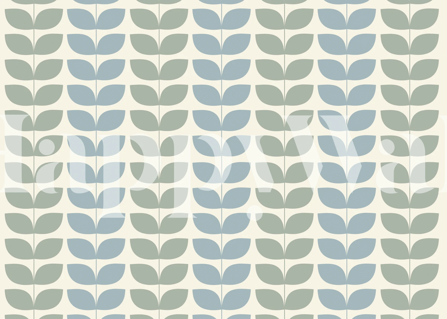 Danish Pattern Wallpaper in einer Raumsituation