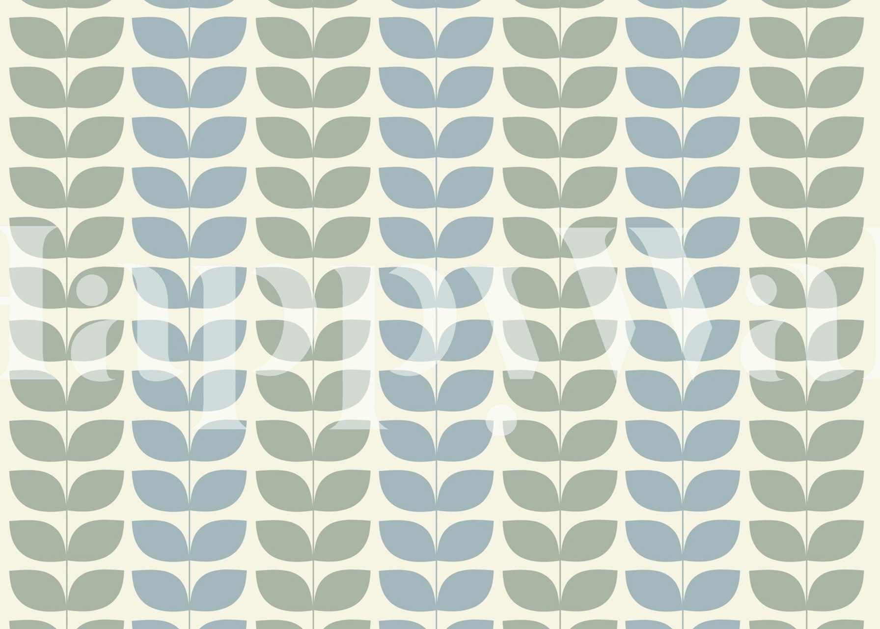 Danish Pattern Wallpaper dans un cadre de pièce