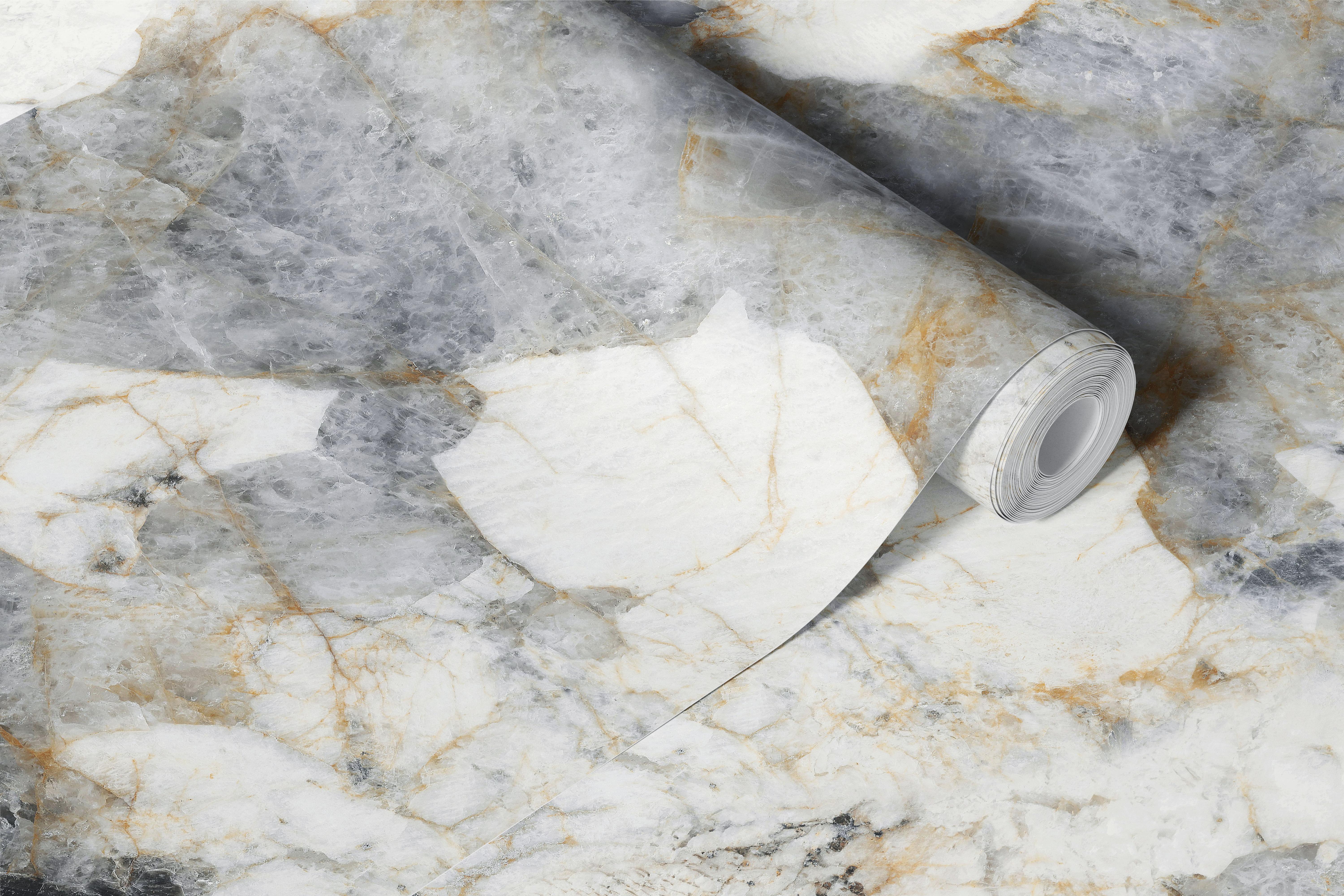 Glacier Fusion Marble wallpaper in interior setting