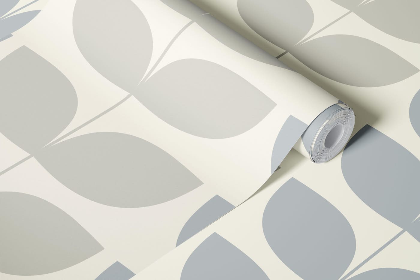 Danish Pattern Neutral Greige wallpaper roll